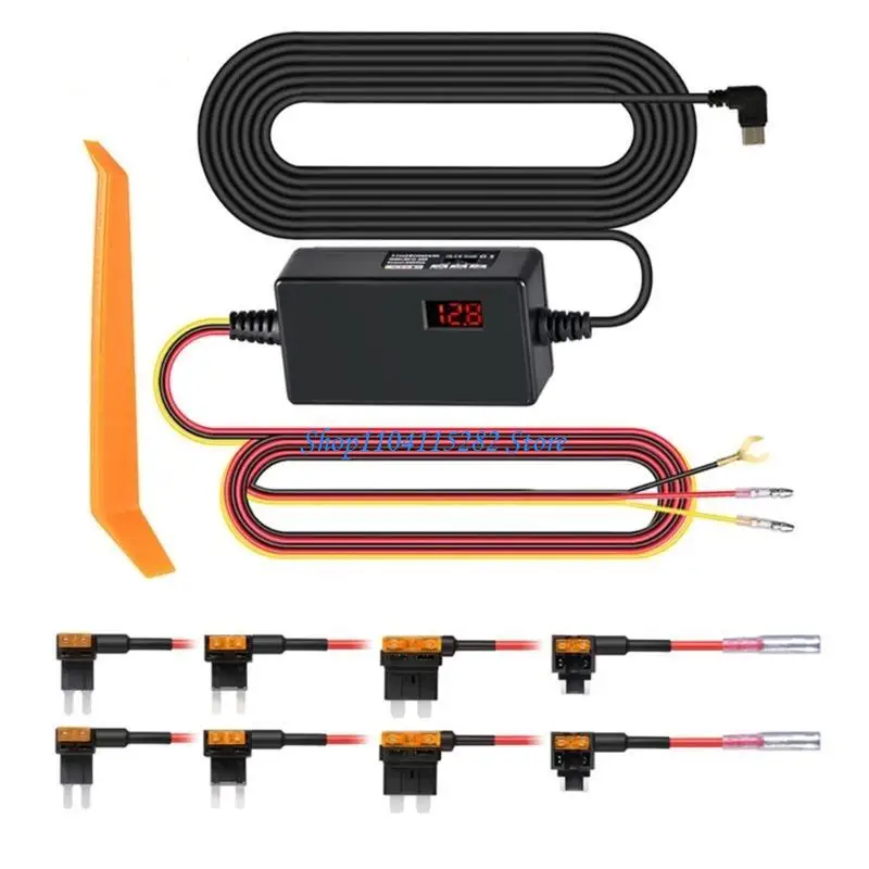Dashboard Camera Hardwire set Vehicle Power Adapter with Undervoltage Ensuring Reliable Power Supply
