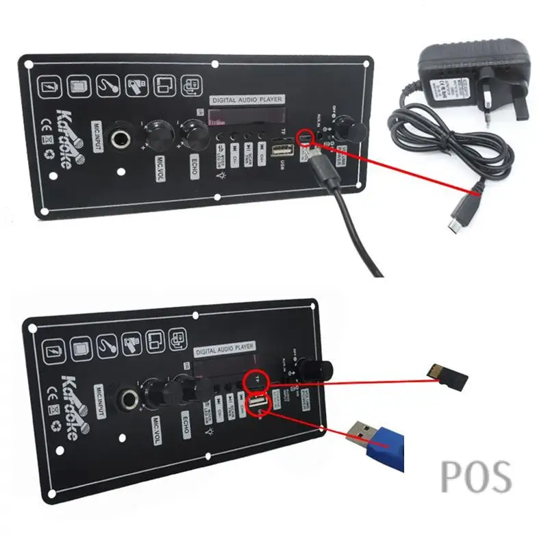 

Bluetooth Audio 15W Amplifier Board With FM BT Audio Portable Speaker 5V Karaoke Power Amplifier Board MP3 Amplifier-POS
