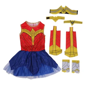 Deluxe Halloween Superhelden Cosplay -Kostüm, Morgendämmerung der Gerechtigkeit, Wonder Frau Girl, Fantasy Fantasy -Kleid, Anime -Kostüme für Kinder 8 Hauptverkäufe Frauenfantasy -Kleidung - №7