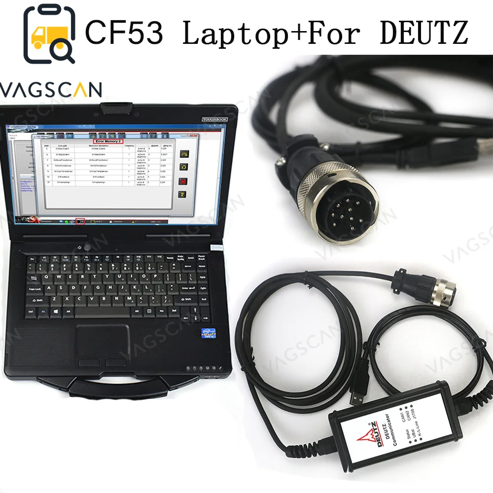 2024 SerDia 4.0 Diesel Engine for DEUTZ KIT DECOM Communicator Diagnosis controllers EMR2-3-4 Full level CF 53 Laptop