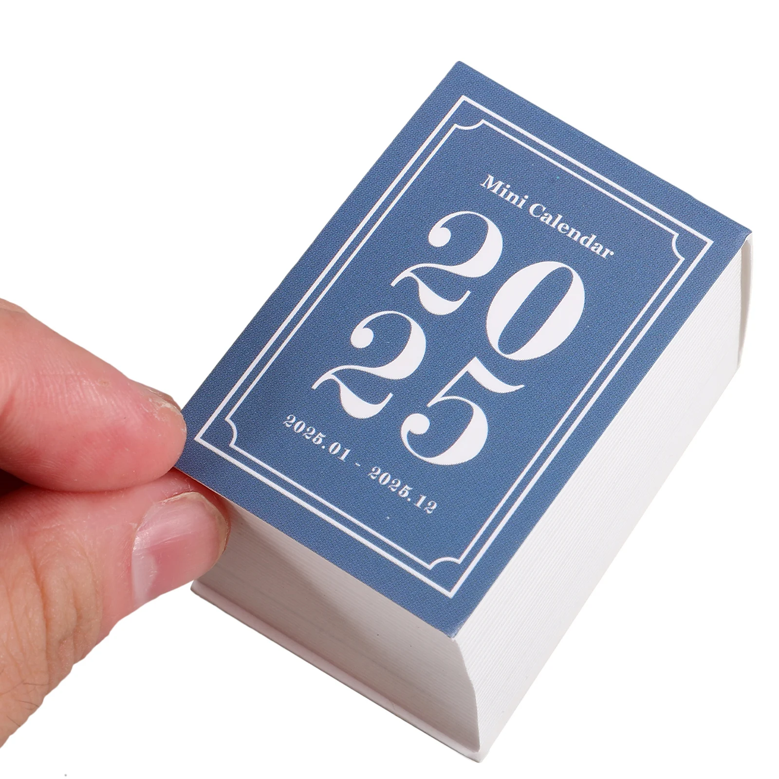 

1 Book Mini Palm Calendar 2025 Tearable Page Desktop Decor Small Desk Organizer Office Table Stand 5.1x3.5cm
