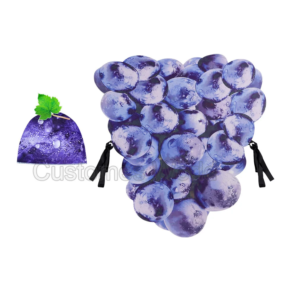 Grape Fruit Costume for Halloween Sports Day Party Funny Role Play Outfit Adults Kids Grape themed funny cosplay outfit view 3