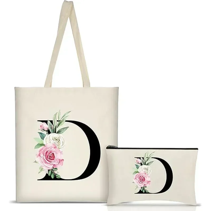 STB10 Canvas Tote Bag Aesthetic for Women, Cute Personalized Birthday Reusable Cotton Bags