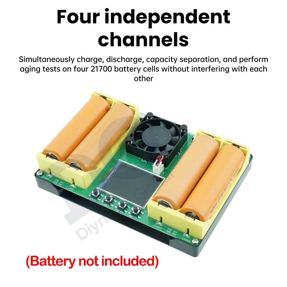 Testeur de capacité de batterie BT4-21700, testeur de Charge/décharge à 4/1 canal, Module de détection d'écran couleur de 1.77 pouces