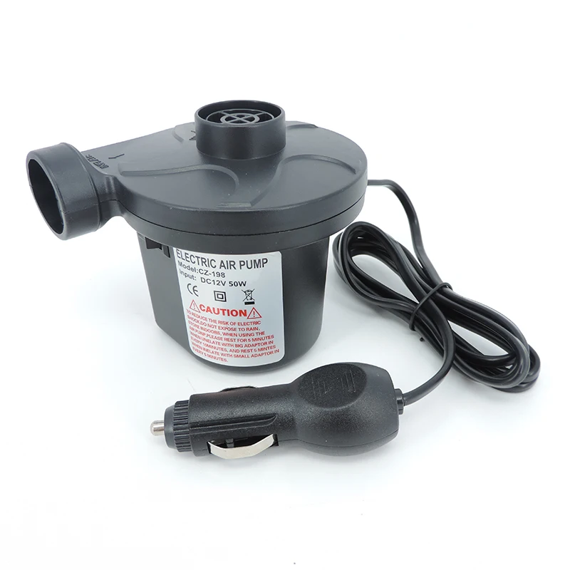 12V 220V Electric Air Pump Potable Inflatable Pump Compressor For Mattress Swimming Pool Fast Air Filling Inflator Blower Nozzle