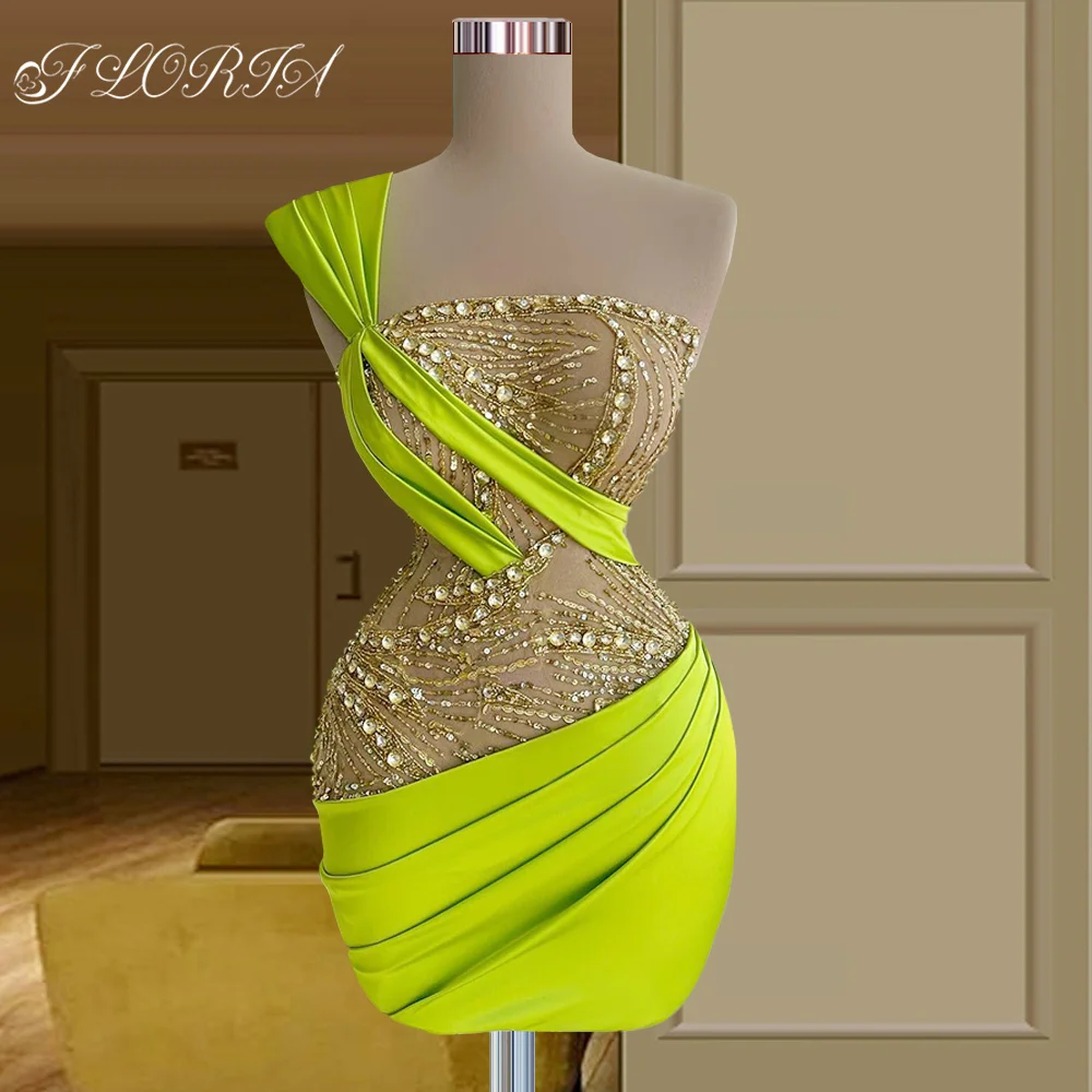 3 Styles Mini Cocktail Dress Satin Sleeveless Luxury Short Prom Gown For Woman 2022 Beading Sequin Sexy Party Dresses