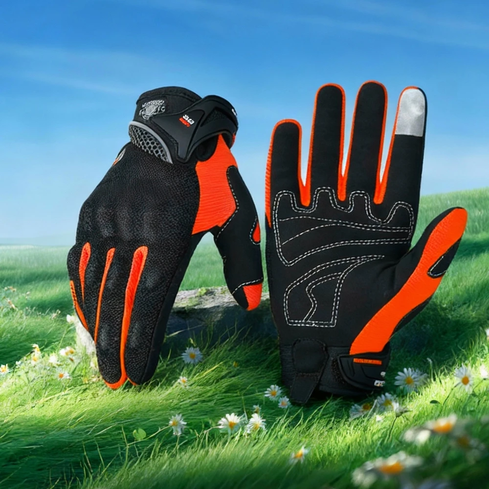 Suomy Summer Breathable Full Finger Motorcycle Gloves Wear-resistant Touch Screen Moto Biker Gloves Motocross Racing Luvas Moto