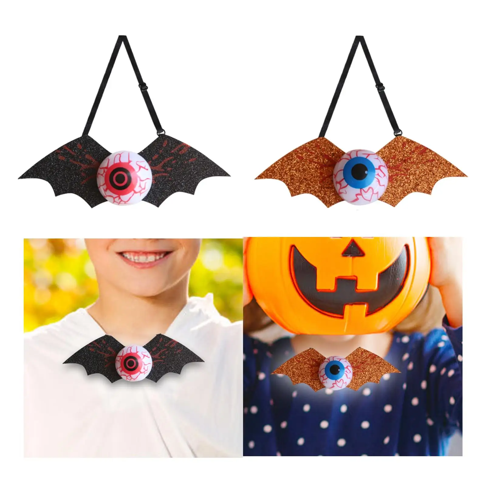 Nœud papillon d'halloween pour hommes et garçons, Costume doux, accessoires de fête universels, amusants pour Cosplay, Bar, vacances, Rave de noël