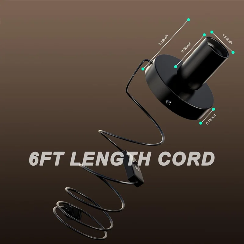 2 個のポリッシュメタルデスクトップ/吊り下げ電球ソケット E26/E27 ランプベース、ネジ電球延長ソケット US プラグ-AT64