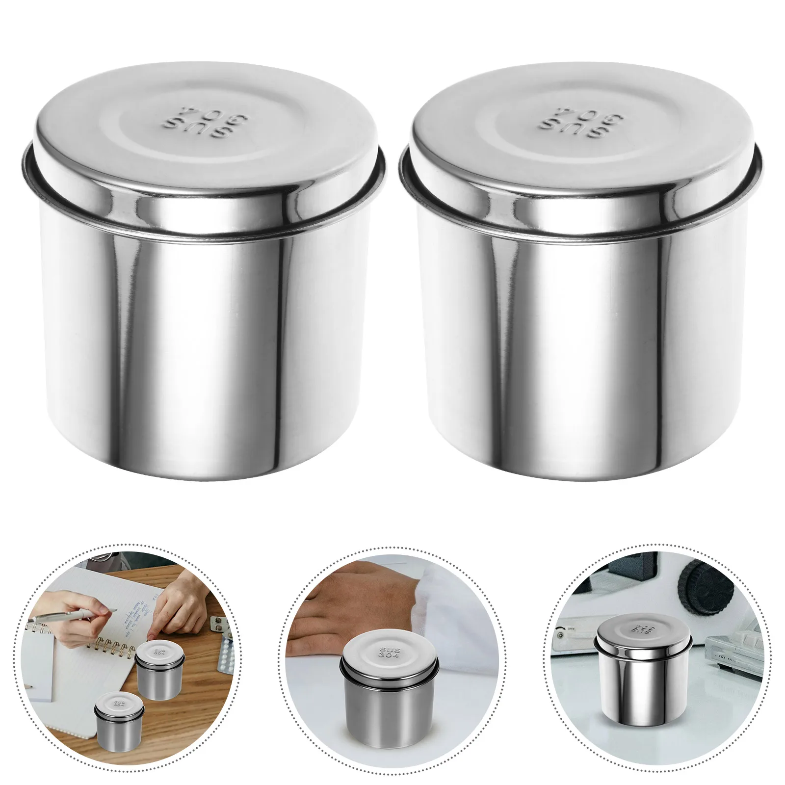 

Iodine Resistant Disinfection Jar Stainless Steel Dressing Container Medical Gauze Jar Cotton Holder