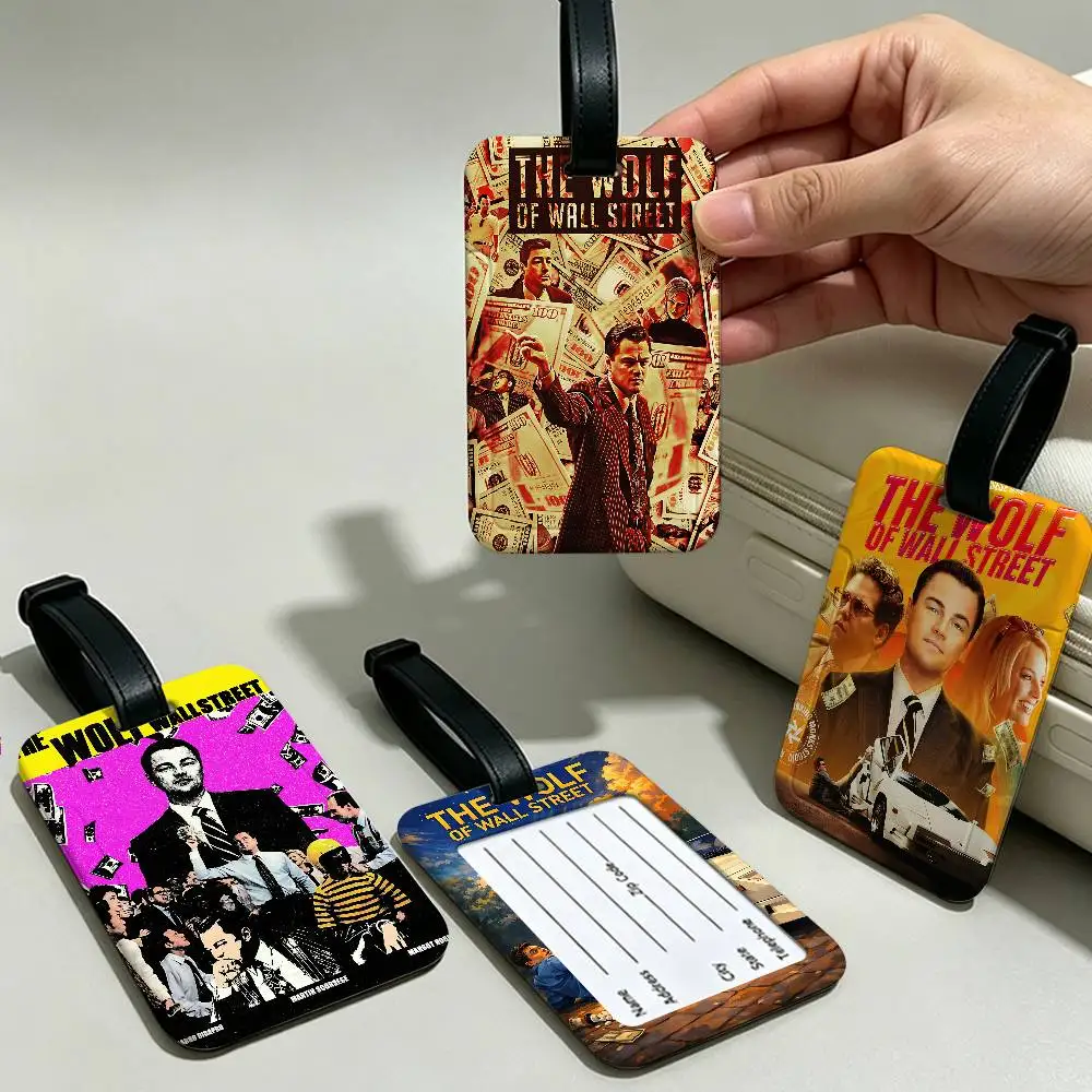 Classic Movie The Wolf of Wall Street  Waterproof PVC Baggage Tag With Info Card Anti lost Identification Tag For Luggage