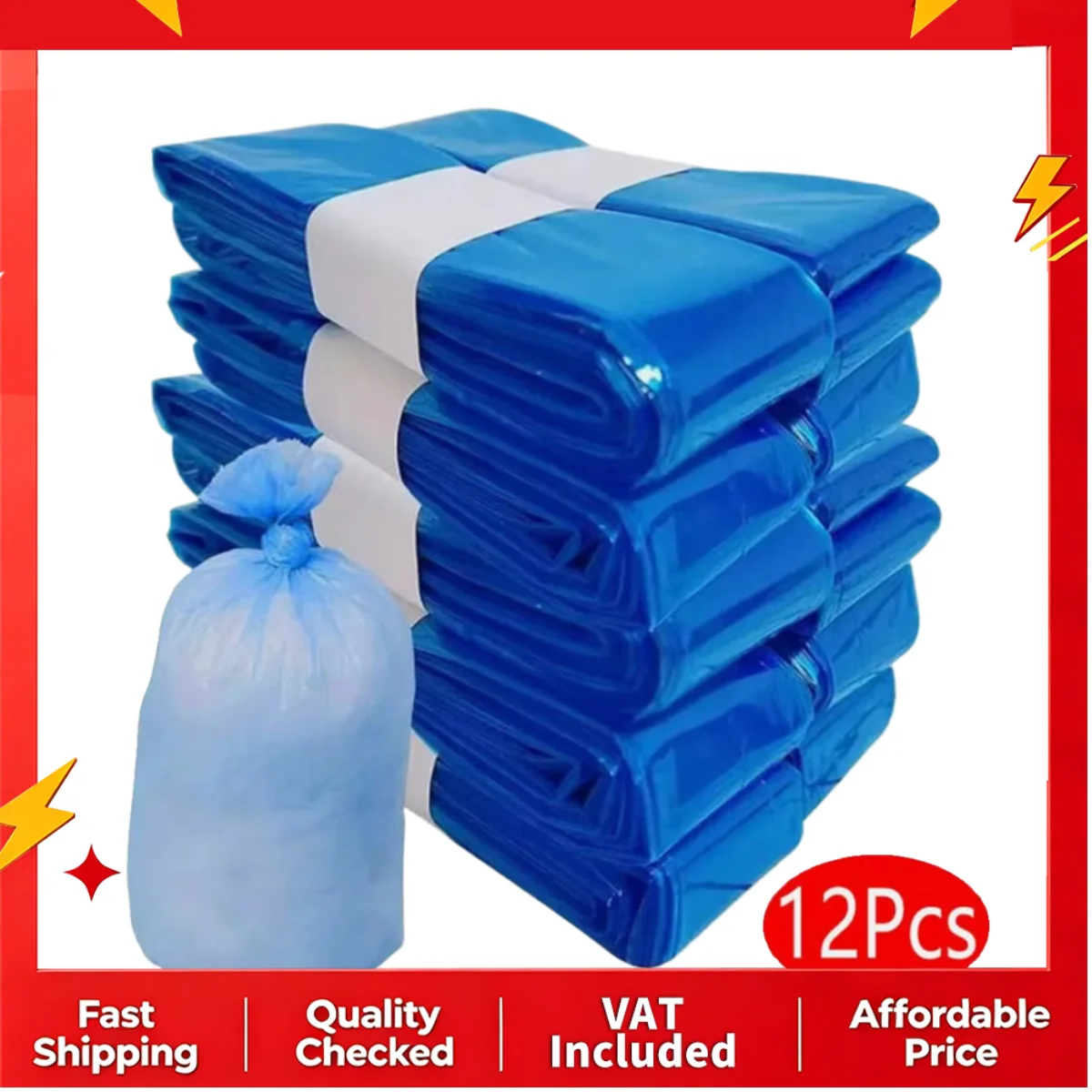 12 sacchi sottovuoto per la conservazione, sacchi compressibili blu per vestiti, coperte e cuscini, ideali per risparmiare spazio in casa, in viaggio e per la cura del bambino.