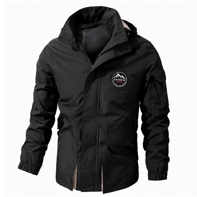 Men's Spring Coat Lightweight Jacket Casual Windbreaker Autumn Streetwear 2025 New Oversized Trendy Outdoor Work Daily Wear