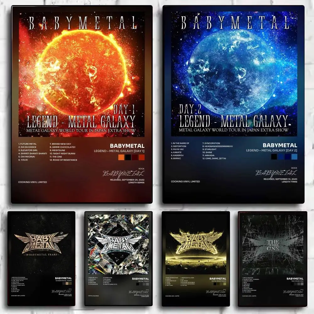 Band B-BABYMETAL Poster Wall Art Prints for Living Room Bedroom Home Decor Decorative Pictures