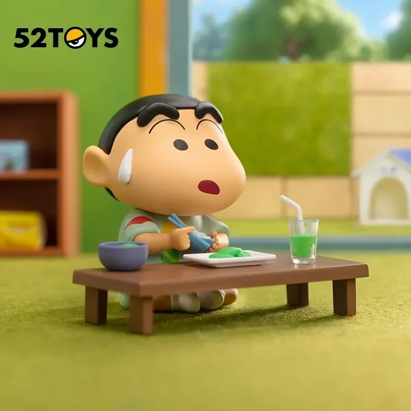 

Crayon Shin-Chan Kawaii 52toys глухая коробка Series Kasukabe модель дома, модная таинственная коробка, орнамент, игрушки, рождественские подарки для детей