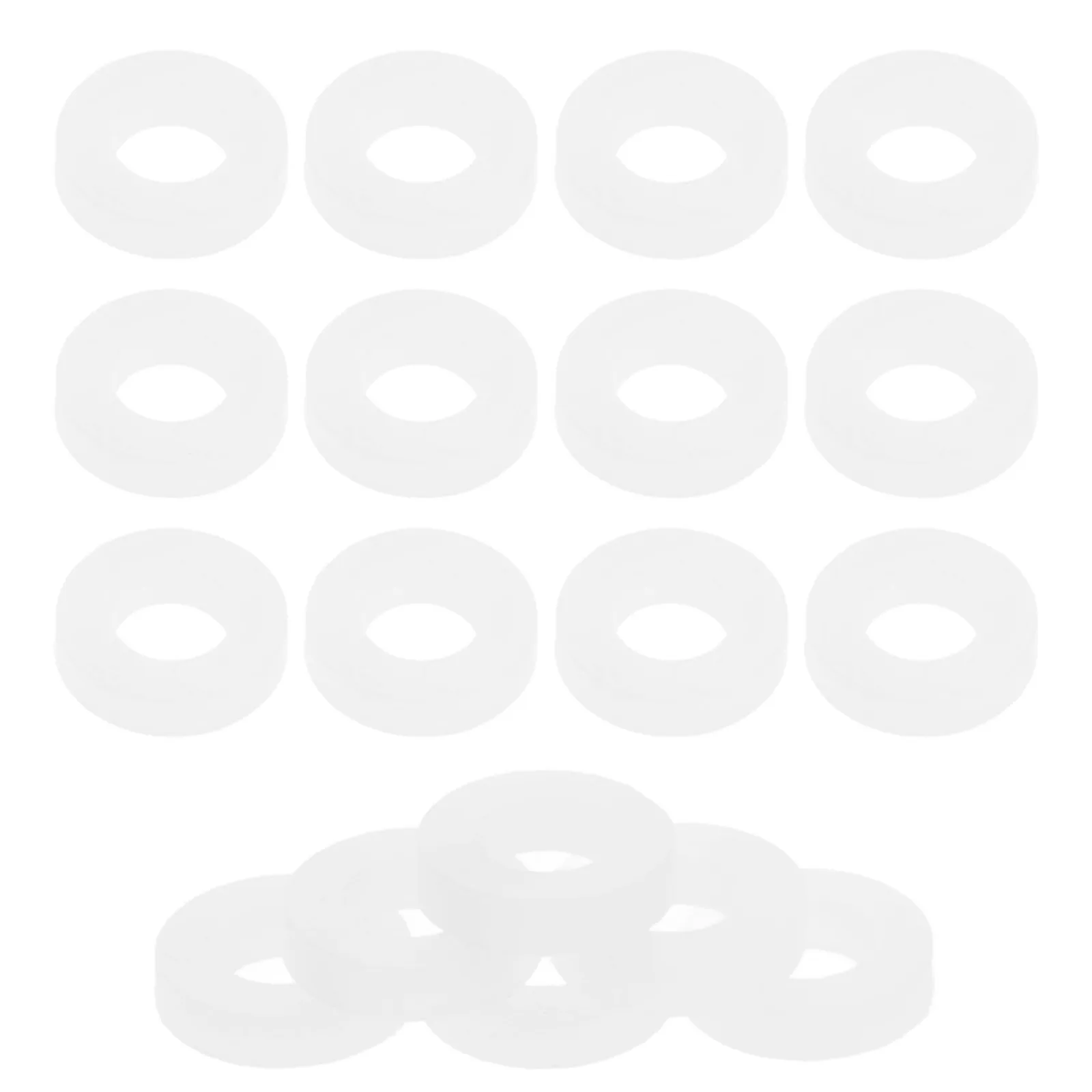 

100 Pcs White Gasket Drum Washers for Snare Accessories Rod Plastic Mute Pads Silent Practice