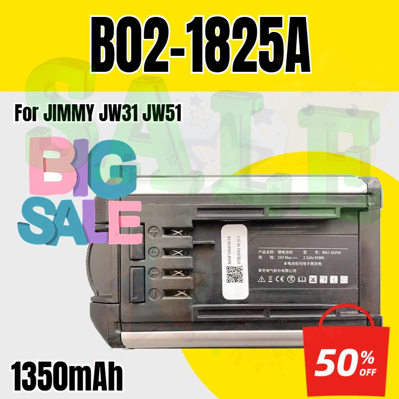 1350mAh B02-1825A Battery Pack for JIMMY JW31 Cordless Pressure Washer Battery Pack for JIMMY JW51 Accessories