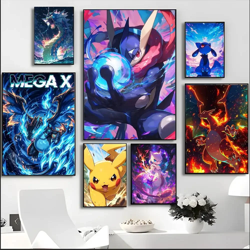 Pokemon Peripherals Charizard Arcanine Rapidash Anime Wall Art Canvas Print view 4