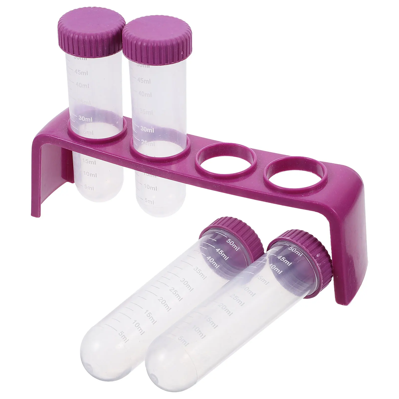 

1 set Four Hole Test Stand Reusable Rack Wooden Sampling Tubes Storage Plastic Lab Accessories Tubes Test Tube Drying