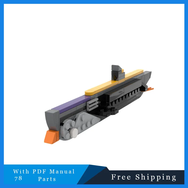 

78 Parts Famous Movie Technology Penguin Submarine Creative DIY Model Building Block Brick Assembly Educational Toy Holiday Gift