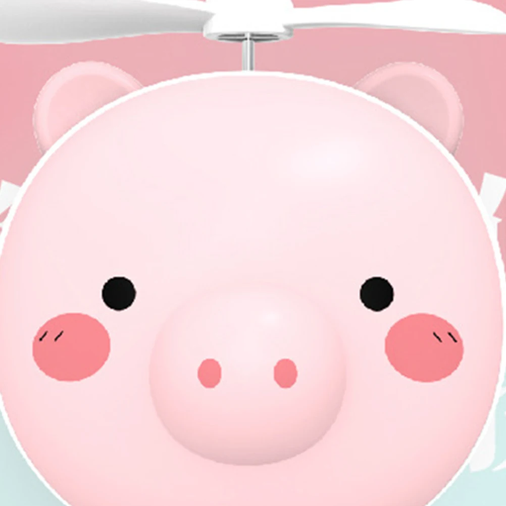 

LED Makeup Mirror USB Recharging Multi-function Cartoon Pig Style Mini Fan Portable Pocket Fan (Pink)