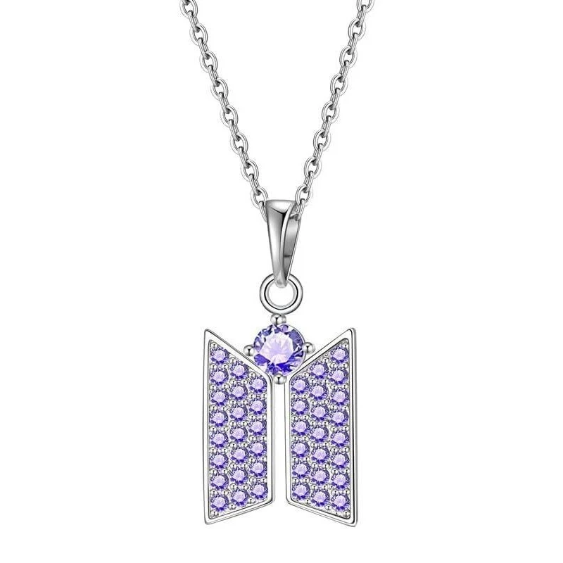 BT21 Schlüsselbeinkette Ami Stick Schmuck Mode Krone Support Peripherie-Schlüsselbeinkette Schulter-Geschenk