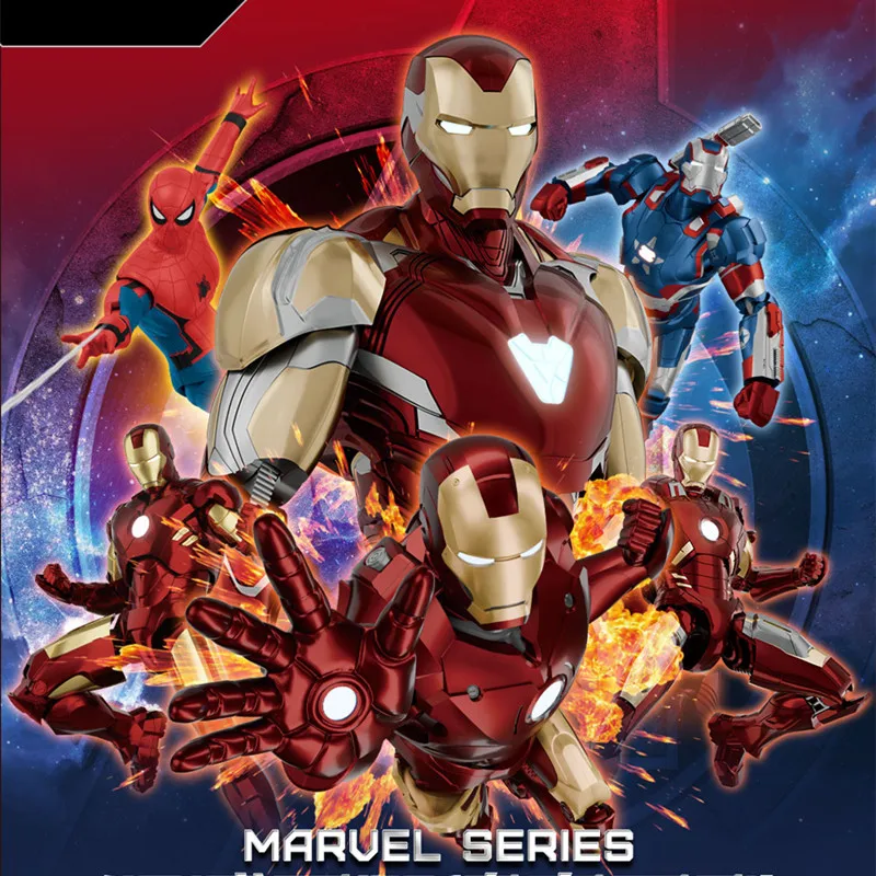 Fondjoy Tony Stark Iron Man MK7 MK4 MK3 MK85 Spider-Man Patriot ‌   Figura d'azione modello sorpresa ‌ Scatola cieca ‌   Giocattoli Regali di compleanno