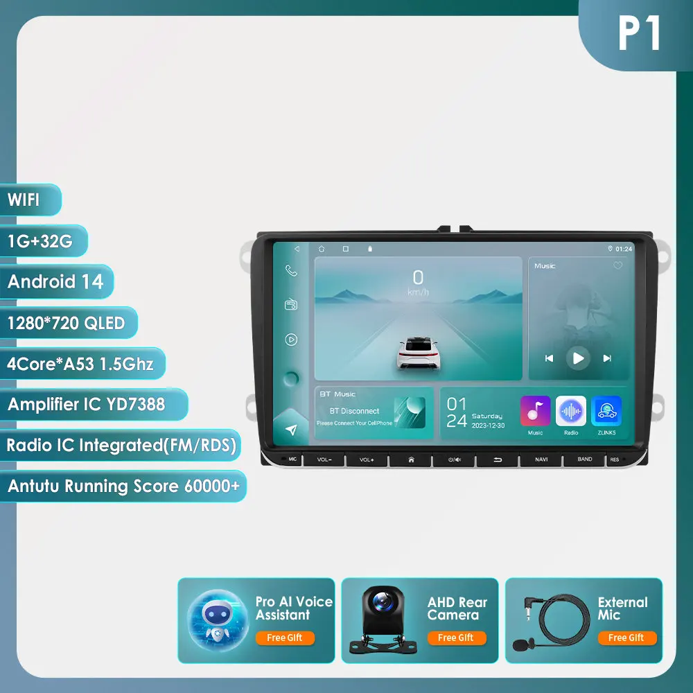 Nieuwste Octa Core UIS7862S Auto Multimedia Speler DSP RDS BT Carplay voor VW/Volkswagen/Golf/Polo/Tiguan/Passat/b7/b6/SEAT/leon