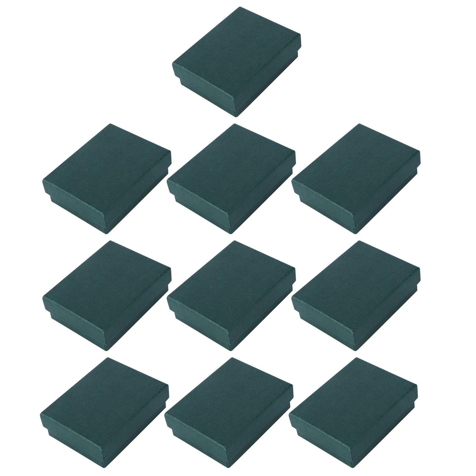 

10PCS Jewelry Boxes Stylish Cardboard Sponge Inside Easy Open Portable Compact Size DustProof MoistureProof Storage Cases Home