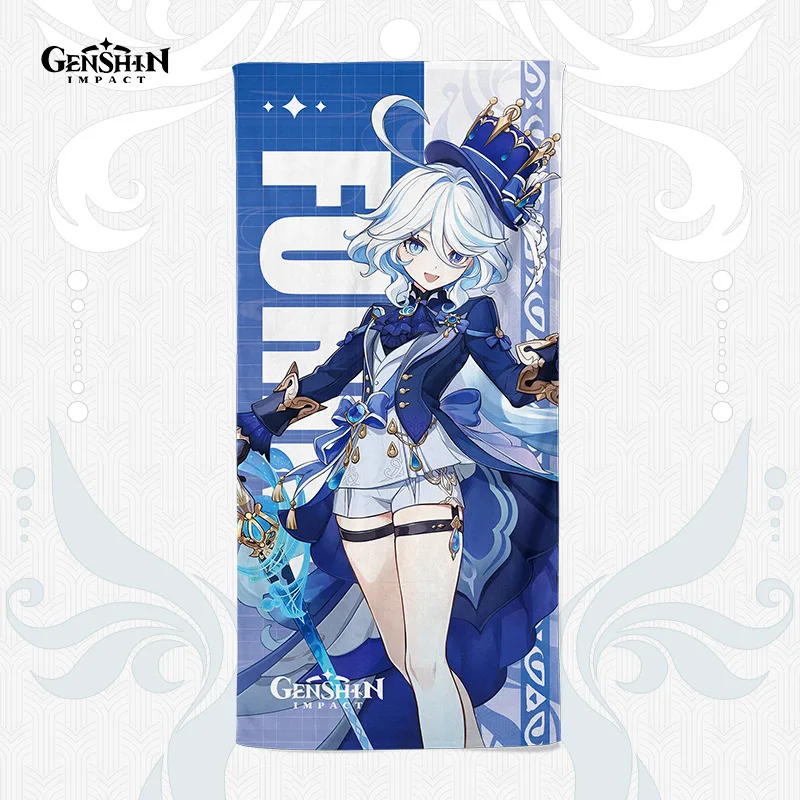 Genshin Impact Furina Hutao Venti Neuvillette Anime Water Absorbing Towel Wash Face and Bath Towel