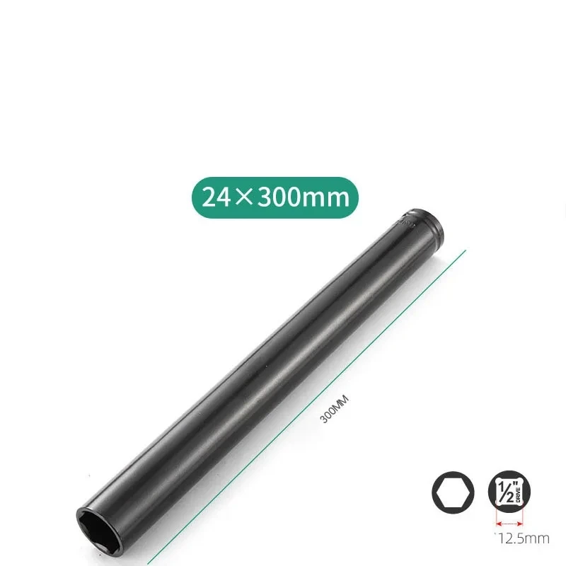 Imagem -05 - Cabeça de Soquete Hex Profunda Super Longa Chave de Impacto Adaptador Drive Especial 18 mm 19 mm 21 mm 22 mm 24 mm 27 mm 300 mm 2