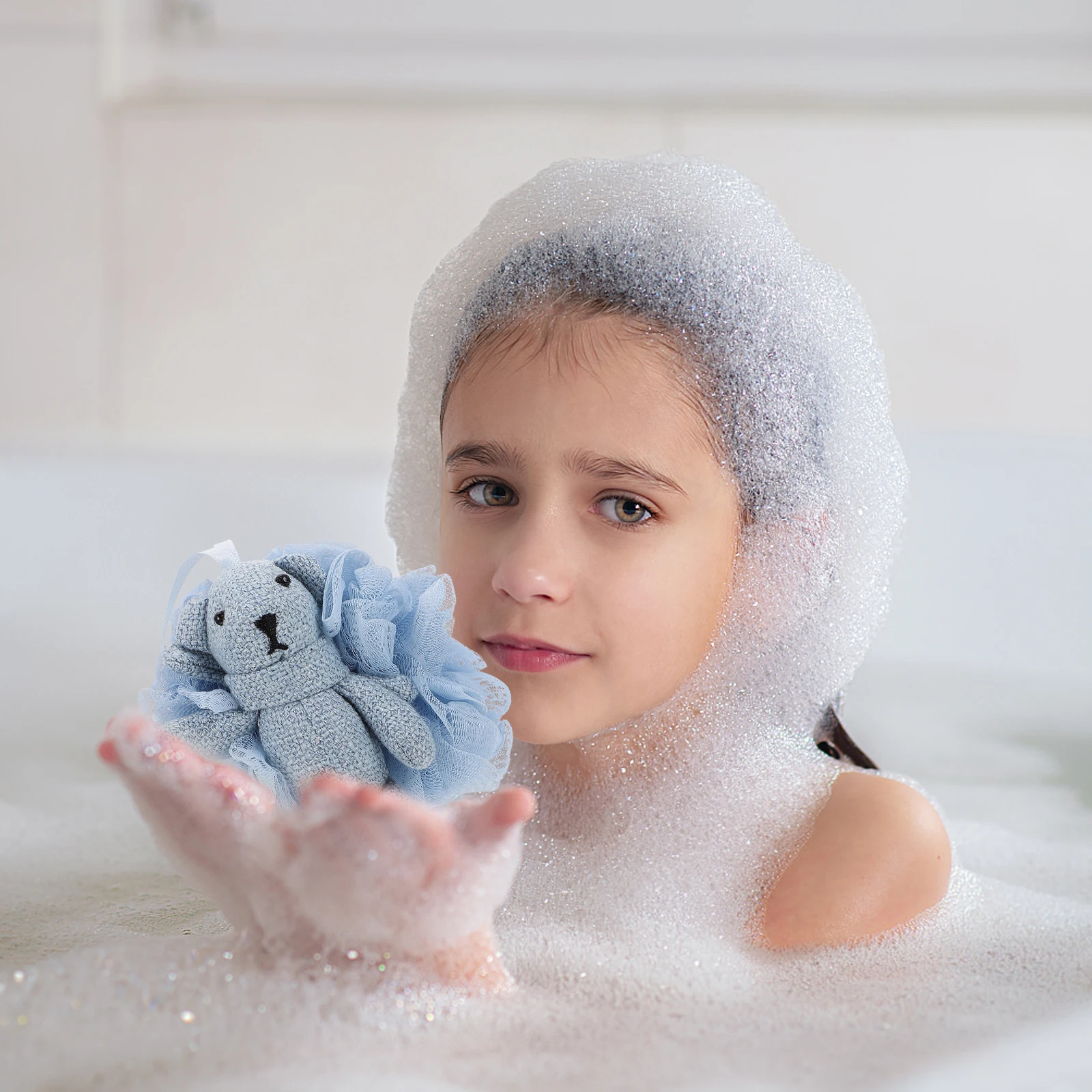 

Cartoon Animal Bath Ball Shower Sponge Soft PE Cotton Body Clean Exfoliating Mesh Pouf Loofah Fun Decor Bathroom Accessories