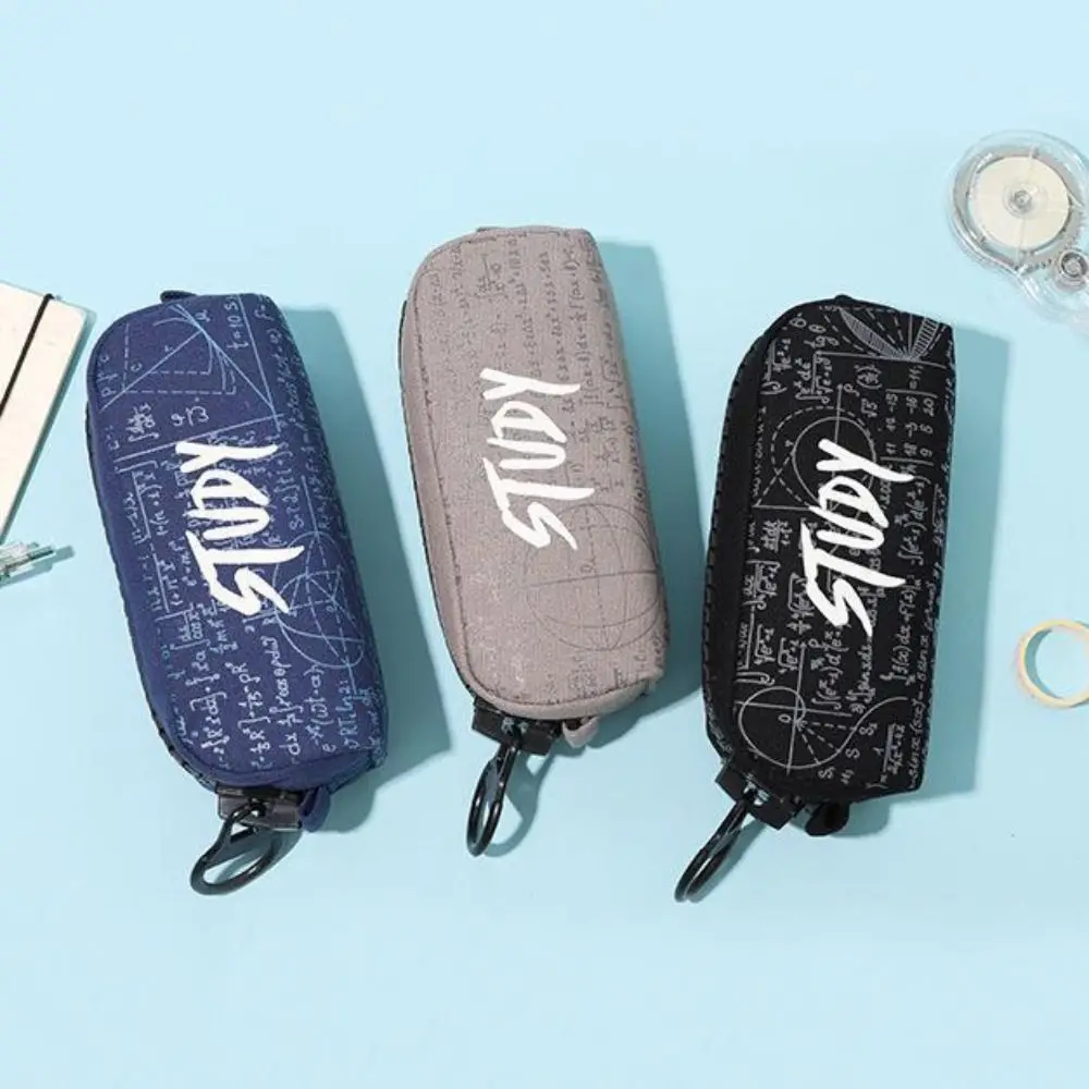 

Canvas Pencil Case​ ​Multi-Layer Storage​ Large Capacity ​Large Zipper​ Pencil Bag​ Learning Formula Printing Pencil Box