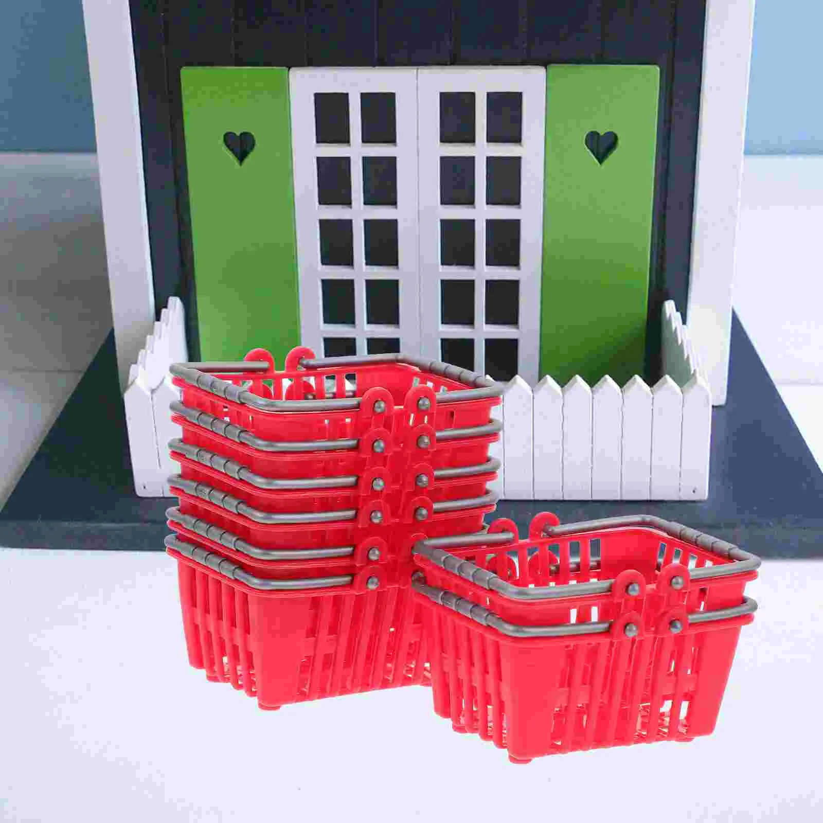 Shopping Cart Mini Basket Toddler Toys for Girls Kids Decorations Small Plastic