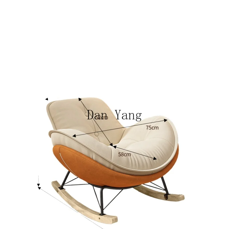 yj eggshell chair reclining and sleeping single sofa rocking chair living room balcony leisure penguin chair