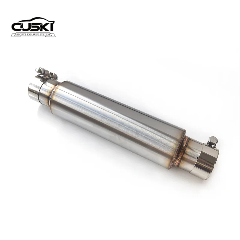 

Выхлопная труба автомобиля из нержавеющей стали, подходит для различных моделей транспортных средств с резонаторами барабанного типа, может снизить резонанс