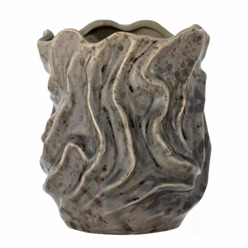 

Handmade Carved Pottery Beach Textured Vase