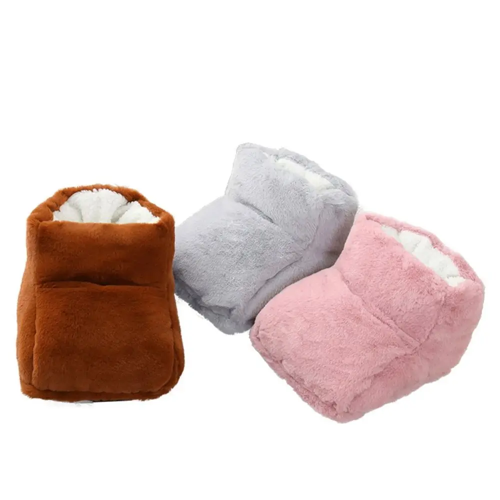 Detachable Electric Foot Warmer Washable Anti-slip Bottom Plush Heating Slippers Soft Multifunctional Sleeping Thermal Pad