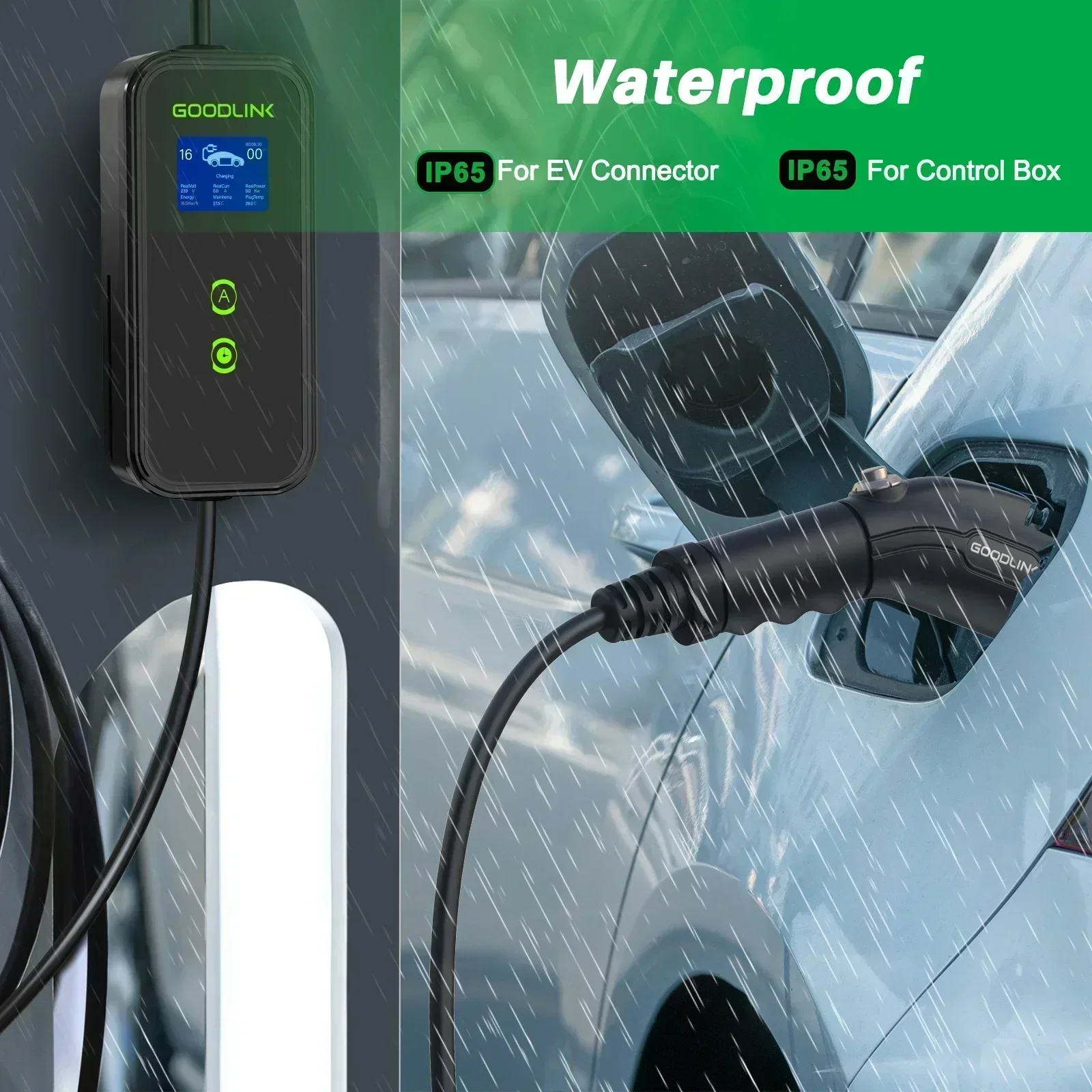 2025 Hot Sale Type1/SAE J1772 Adjustable Current 16A Waterproof Portable Charger for Electric Car for Tesla BYD