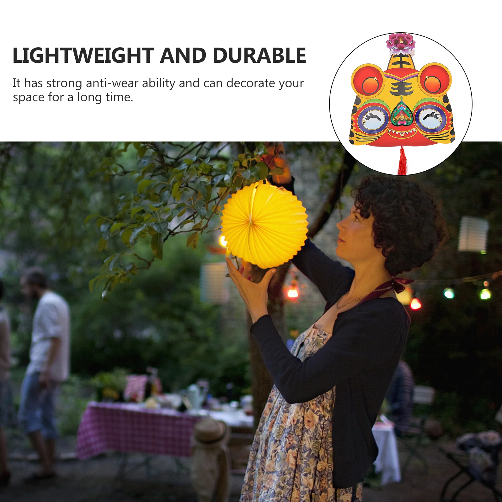 

1pc Tiger Shaped Paper Glowing Handheld Lantern For Kids New Year Party Decoration Portable Cartoon Tiger Light