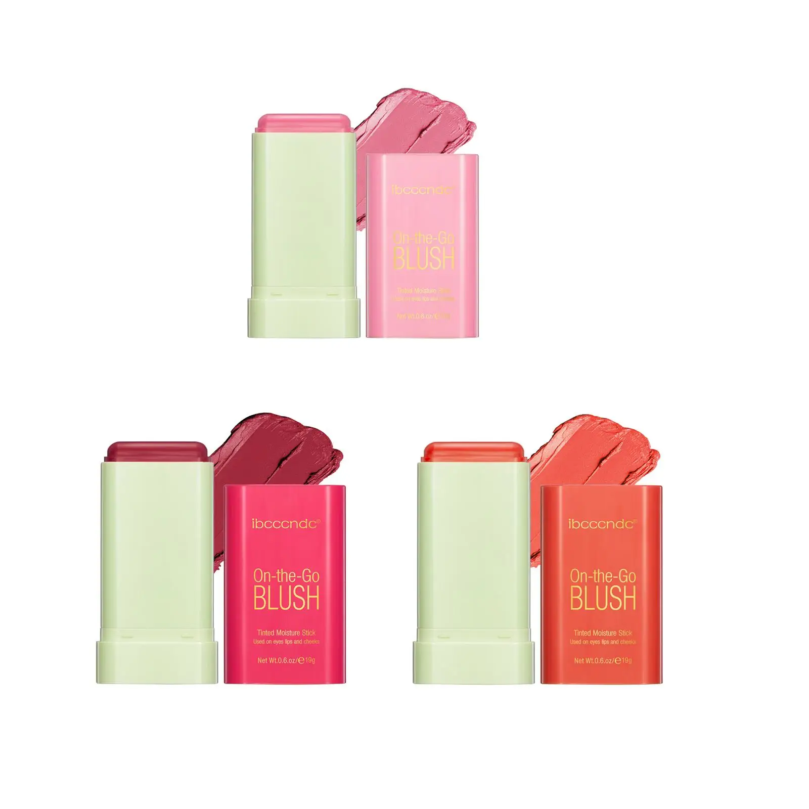 

Makeup Blush Stick Moisturizing Buildable Lightweight Portable Blusher Stick