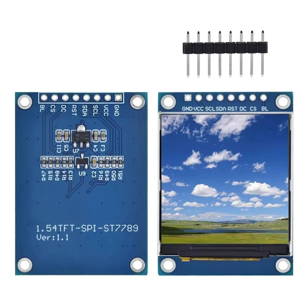 Modulo display TFT a colori da 1,54 pollici 1,54 pollici Schermo LED LCD IPS HD 240x240 Interfaccia SPI ST7789 per Arduino