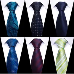 High Quality Fashion 8 cm Tie Blue Red Green Striped Suit Accessories For Men Fit Business Necktie Wedding Gravata