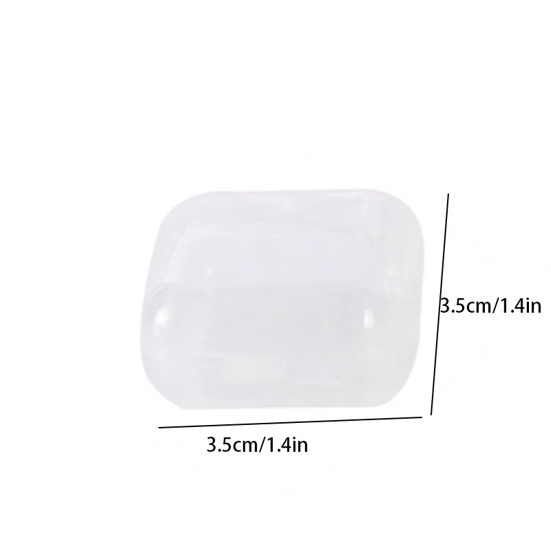 Transparent Square Plastic Jewelry Box Organizer with Individual Ring Slot for Jeweler Storage