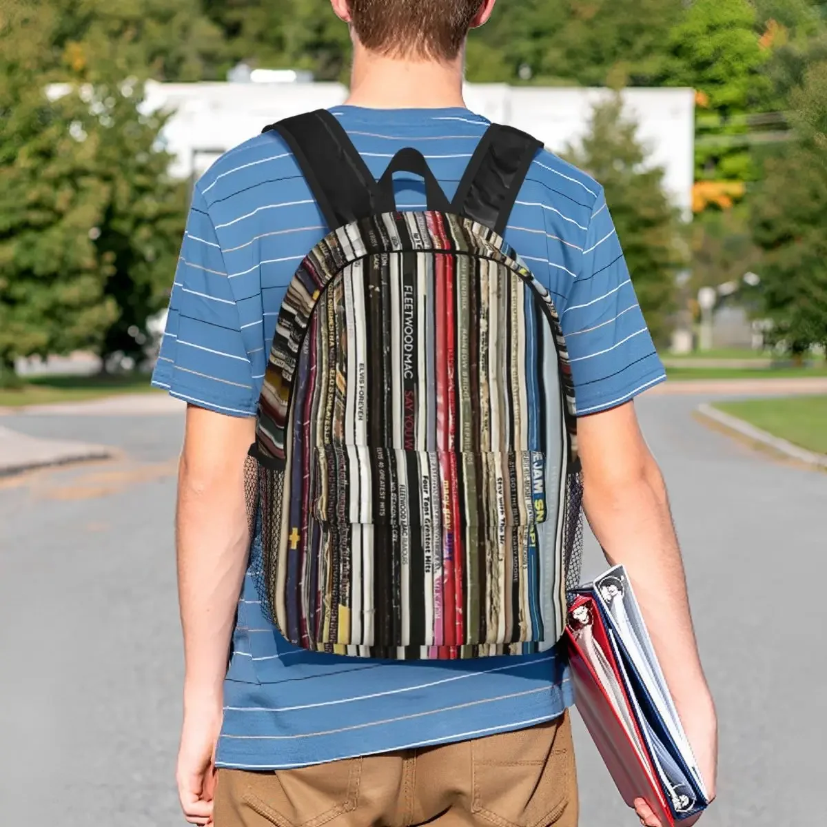 Setzen Sie die Nadel auf die Platte Rucksack Jungen Mädchen Bücher tasche lässig Kinder Schult aschen Reise Rucksack Umhängetasche große Kapazität