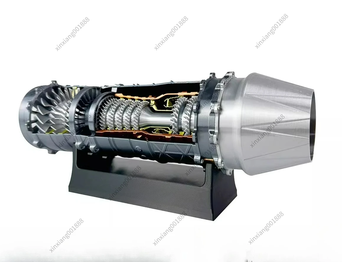 Home Decoration Turbofan Engine Model Ornament DIY Assembly Startable Simulation Aircraft Engine Decor