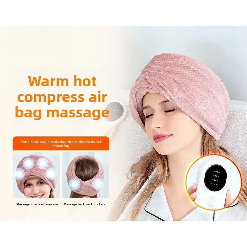

Electric Airbag Head Massage Migraine Relief Cap Heat Vibration Kneading Towel Headache Relaxation Treatment Anti Stress Machine