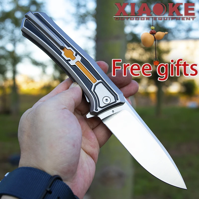 

Ultimate EDC Pocket Knife VG10 Steel Blade & TC4Titanium Alloy Handle Outdoor Survival Camping Hunting Collectible Folding Knife