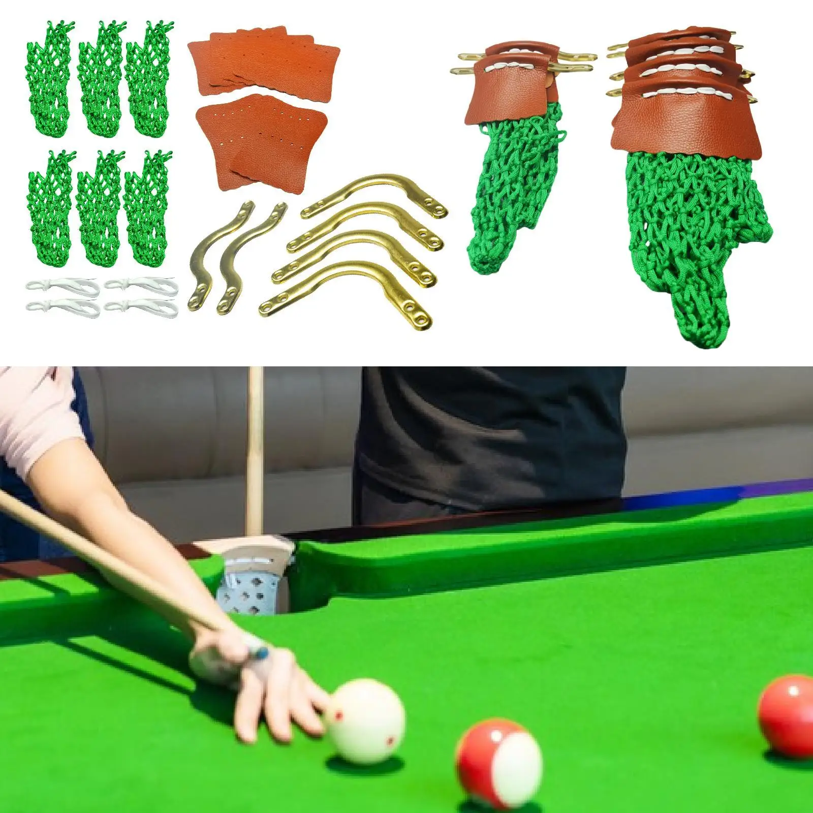 Filets de billard avec poches pour Table de billard, 6 pièces, pour passionnés de Table de billard