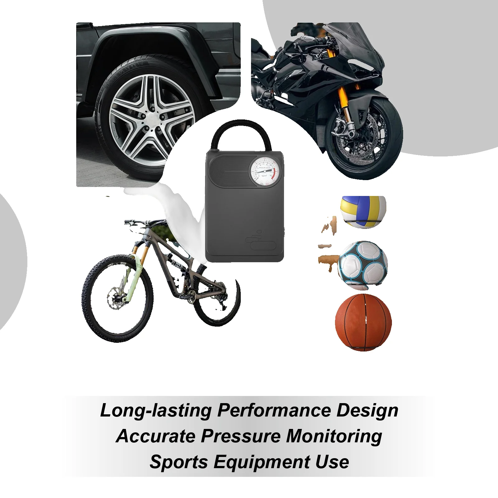 

Портативный насос для накачивания шин для автомобиля, автоматическое отключение, автомобильный инструмент для накачивания, умный воздушный насос для автомобильных шин, мотоциклов, велосипедов